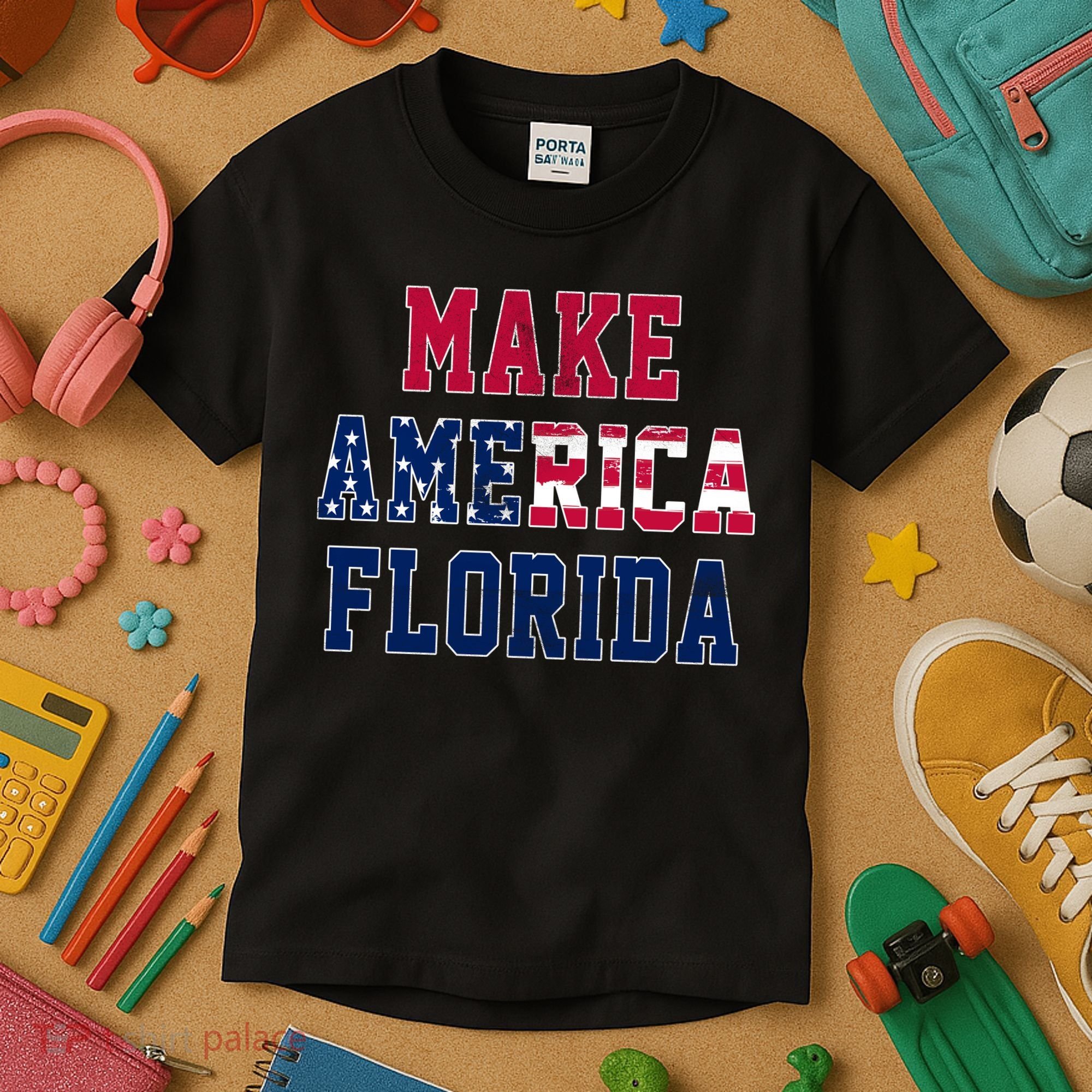 Make America Florida, Desantis 2024 Election Funny Sarcastic Kids T-Shirt