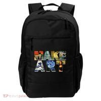 MAKE ART Funny Artist Artistic Humor Famous Paintings Backpack thumb 0