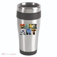 MAKE ART Funny Artist Artistic Humor Famous Paintings 16oz Travel Tumbler thumb 0