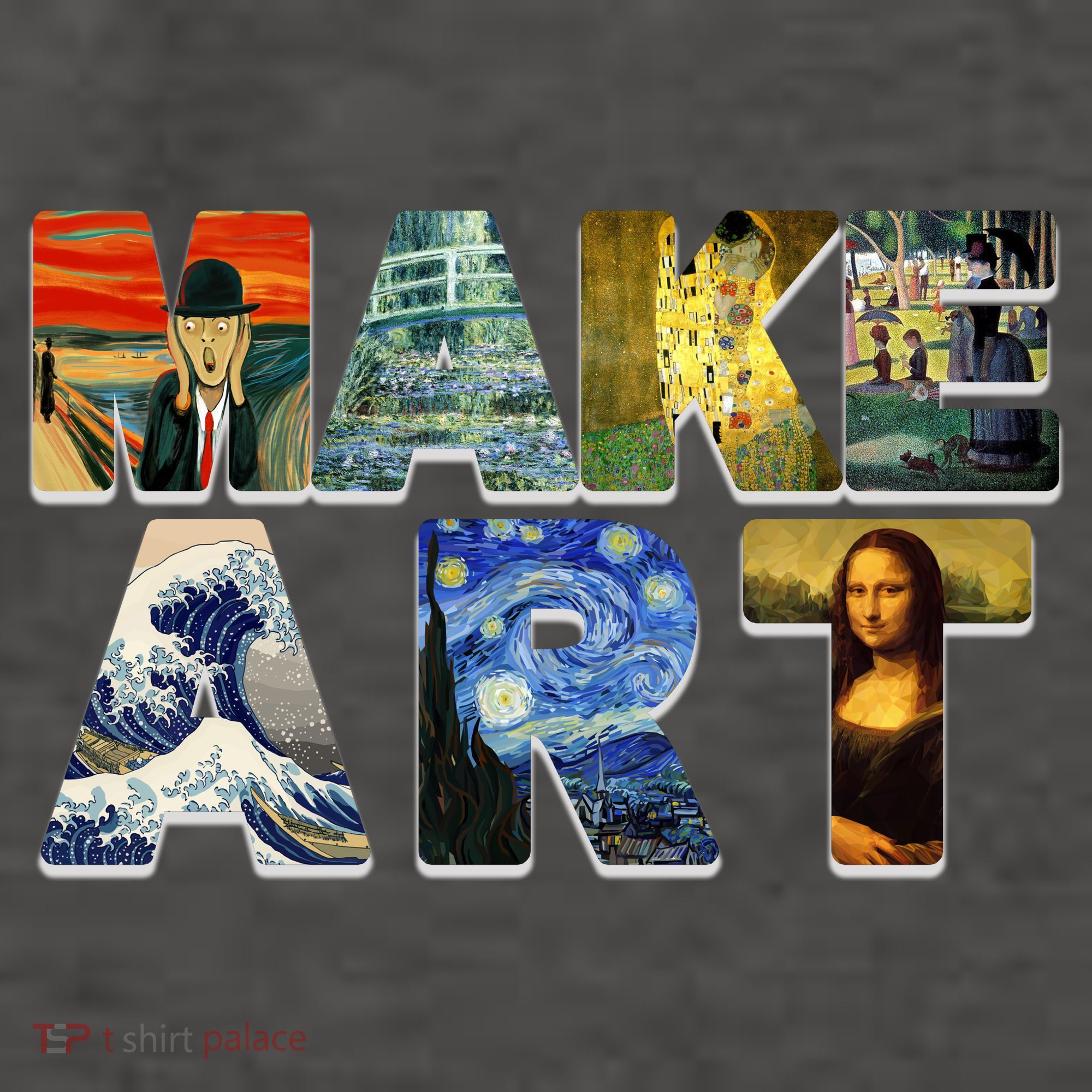 MAKE ART Funny Artist Artistic Humor Famous Paintings Vector Backpack