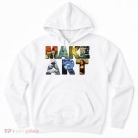 MAKE ART Funny Artist Artistic Humor Famous Paintings Hoodie thumb 0