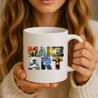 MAKE ART Funny Artist Artistic Humor Famous Paintings Coffee Mug thumb 3
