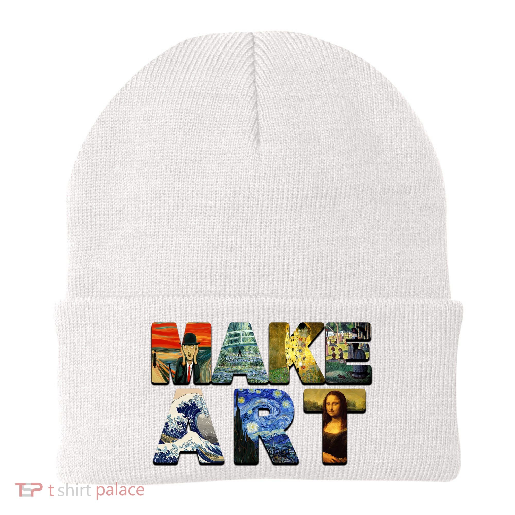 MAKE ART Funny Artist Artistic Humor Famous Paintings Beanie