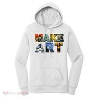 MAKE ART Funny Artist Artistic Humor Famous Paintings Women's Hoodie thumb 0