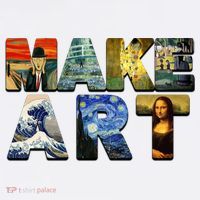MAKE ART Funny Artist Artistic Humor Famous Paintings Women's Hoodie thumb 2