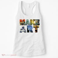 MAKE ART Funny Artist Artistic Humor Famous Paintings Women's Tank Top thumb 0
