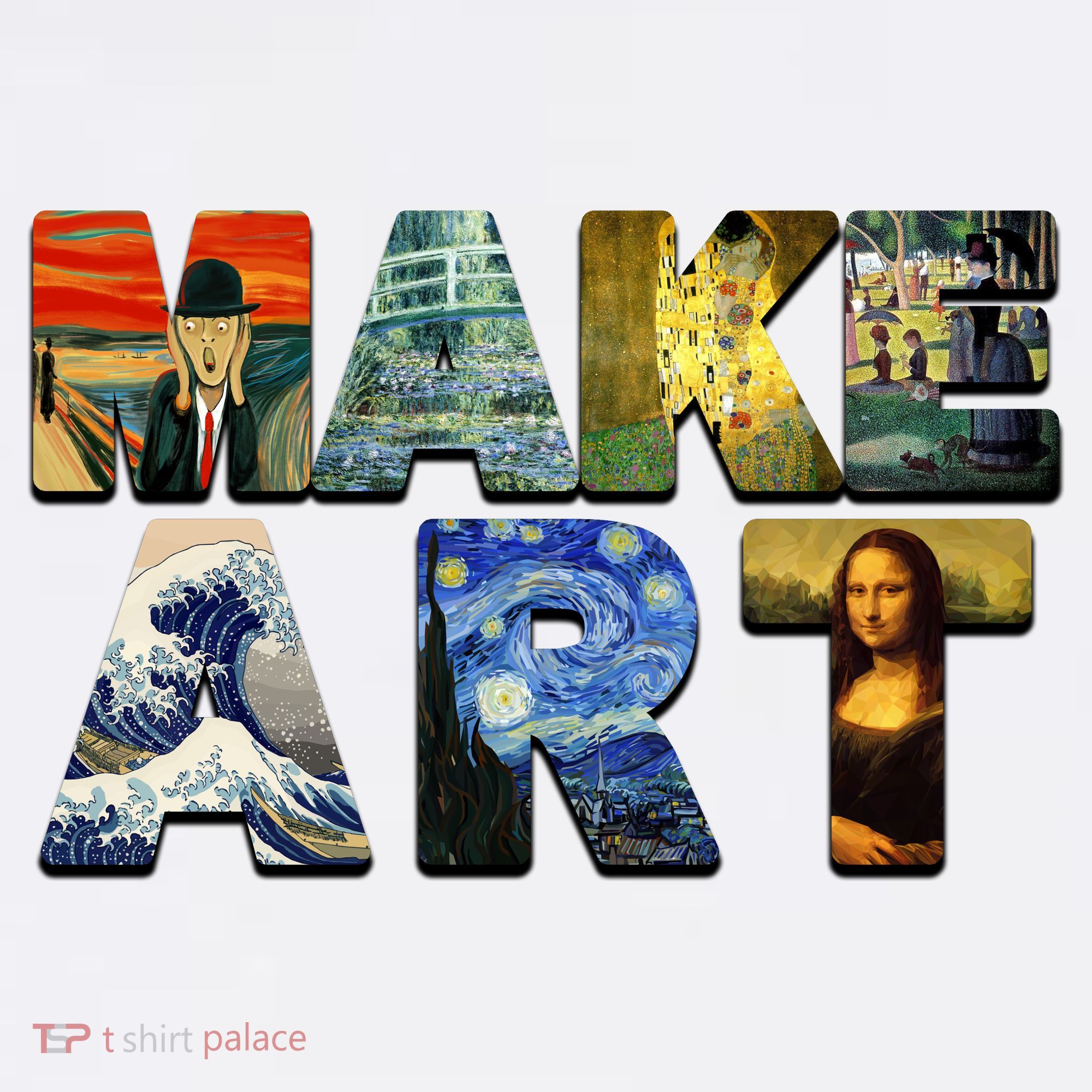 MAKE ART Funny Artist Artistic Humor Famous Paintings Women's Tank Top