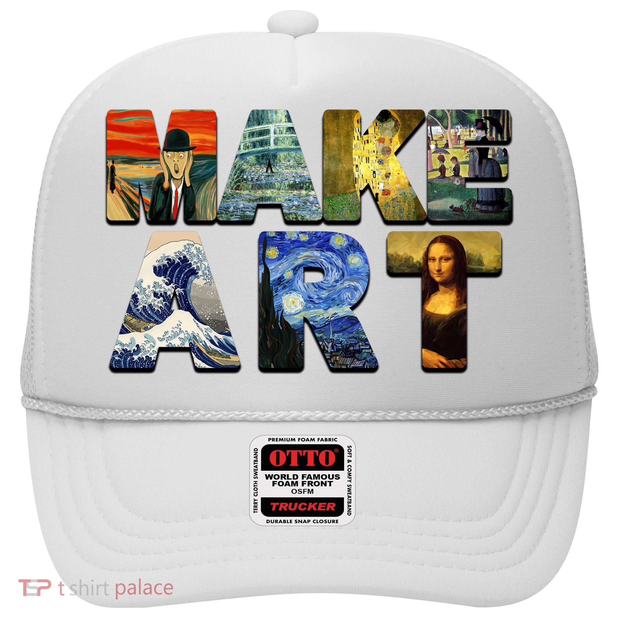 MAKE ART Funny Artist Artistic Humor Famous Paintings Hat