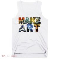 MAKE ART Funny Artist Artistic Humor Famous Paintings Tank Top thumb 0