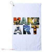 MAKE ART Funny Artist Artistic Humor Famous Paintings Golf Towel thumb 0