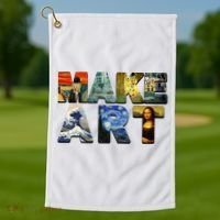 MAKE ART Funny Artist Artistic Humor Famous Paintings Golf Towel thumb 1