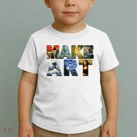 MAKE ART Funny Artist Artistic Humor Famous Paintings Toddler T-Shirt thumb 2