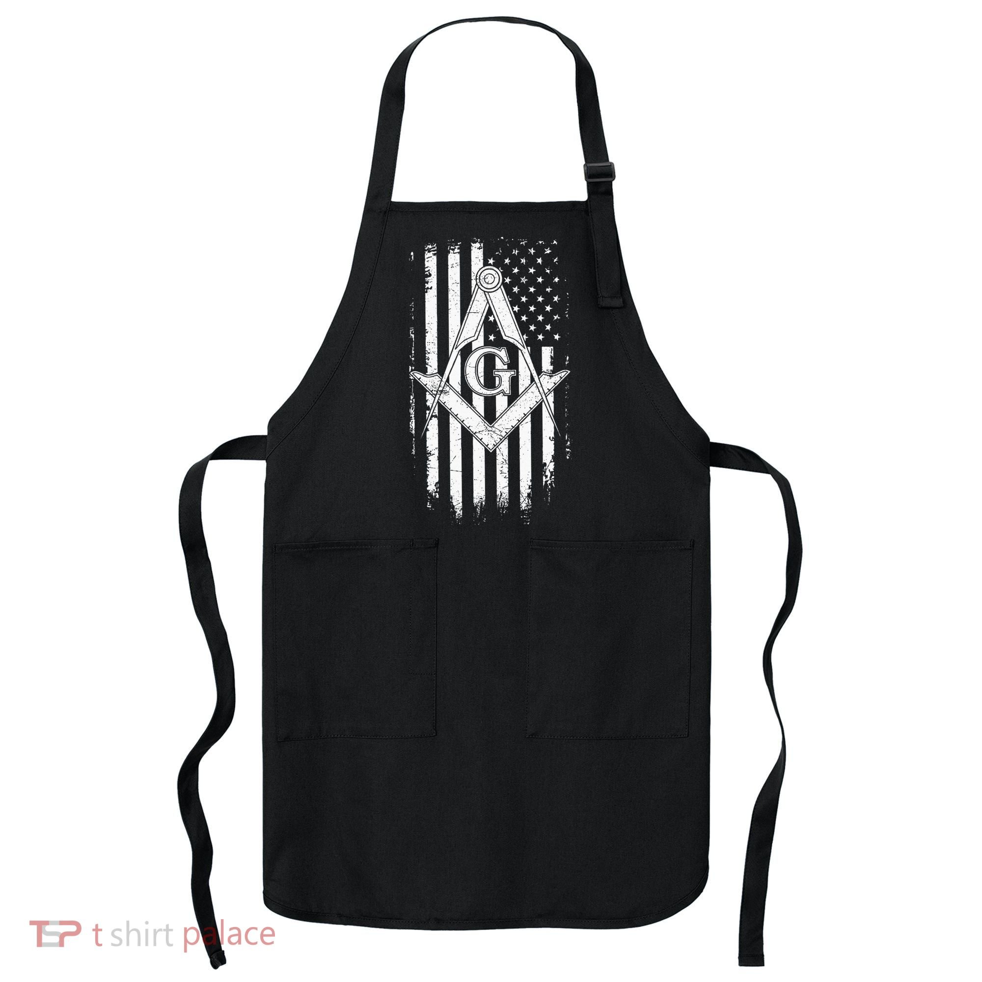 Masonic American Flag Square And Compass Freemason Apron