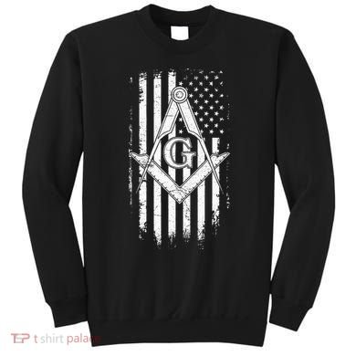 Masonic American Flag Square And Compass Freemason Sweatshirt