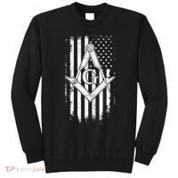 Masonic American Flag Square And Compass Freemason Sweatshirt thumb 0