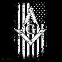 Masonic American Flag Square And Compass Freemason Bucket Hat thumb 4