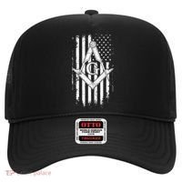 Masonic American Flag Square And Compass Freemason Hat thumb 0