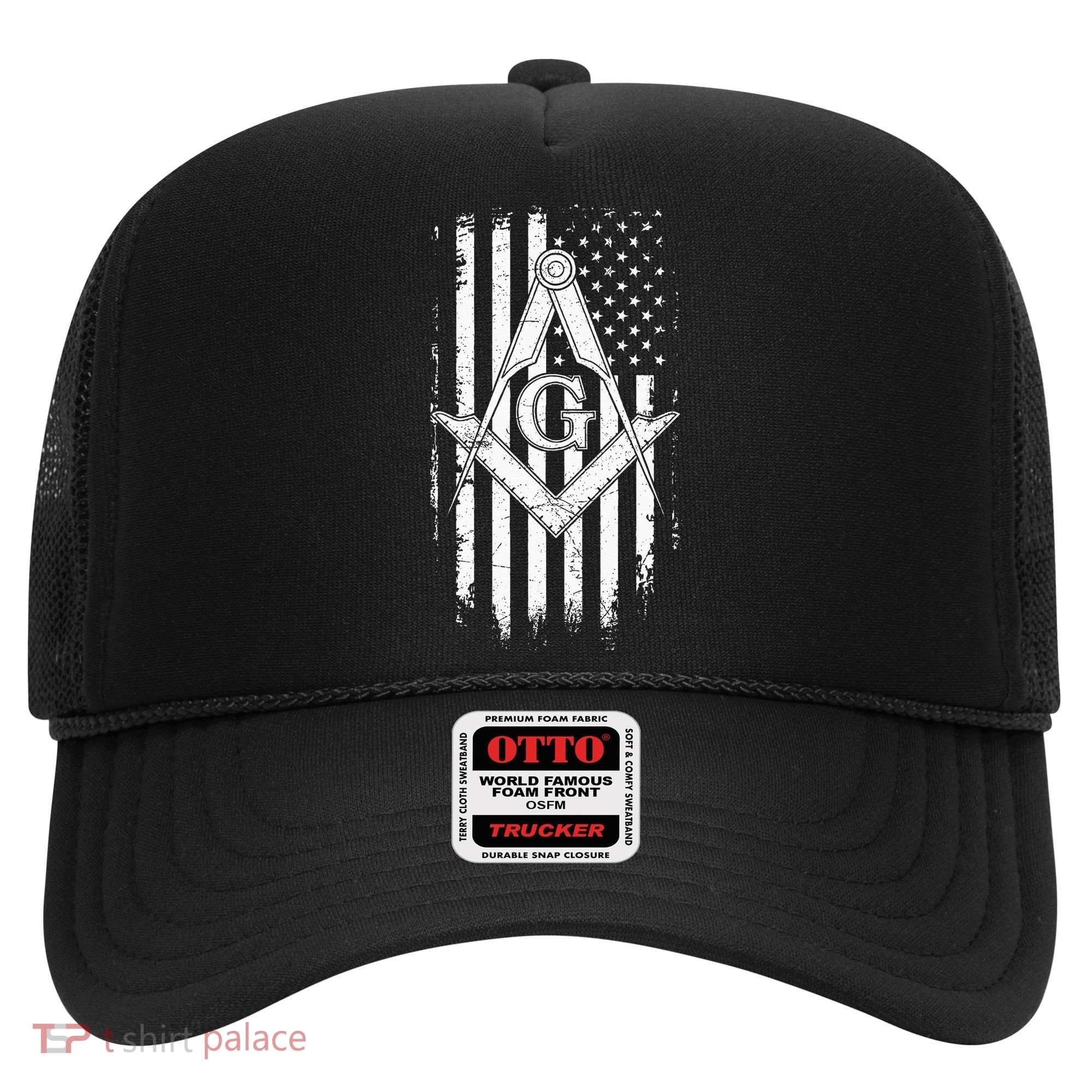 Masonic American Flag Square And Compass Freemason Hat