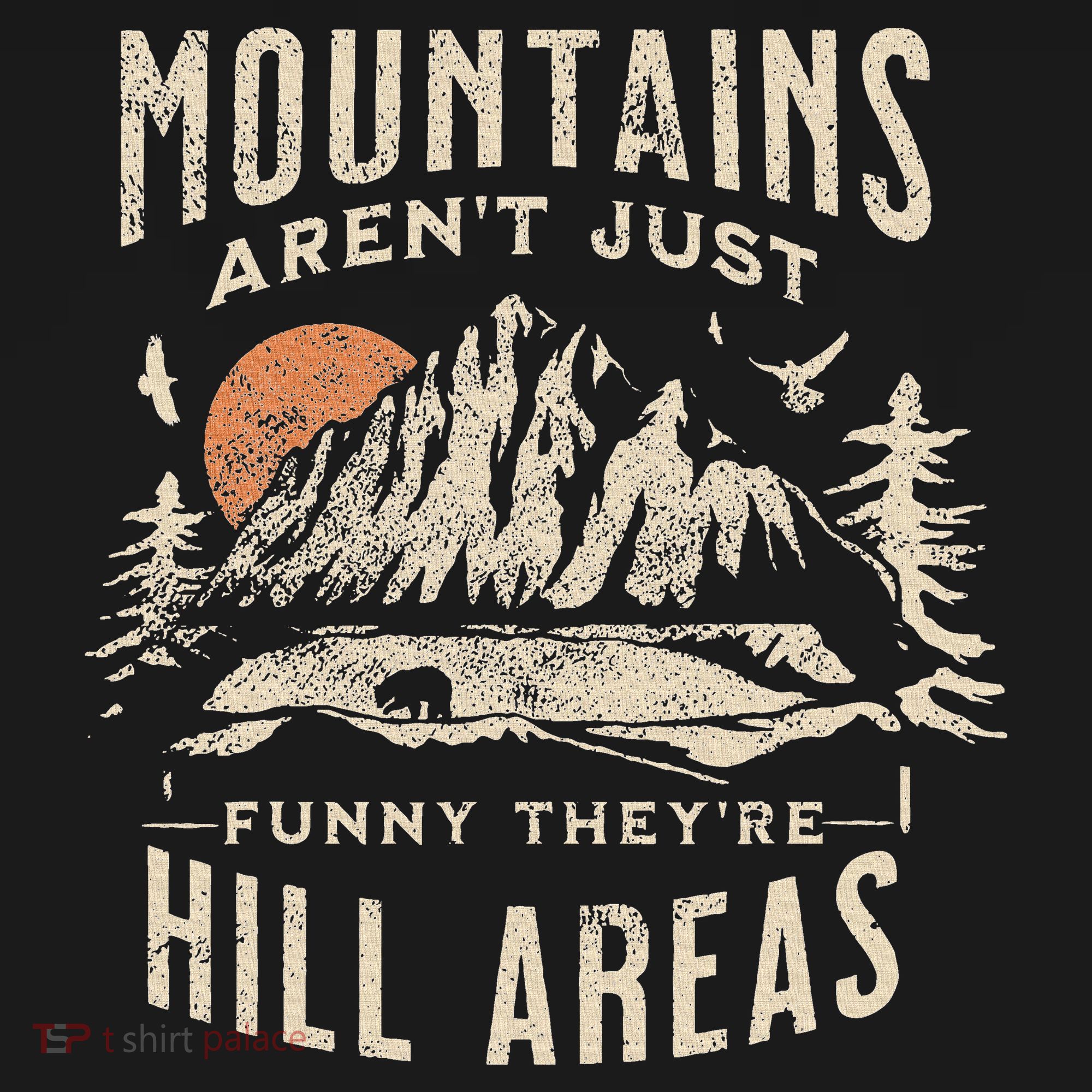 Mountains ArenT Funny TheyRe Hill Areas Dad Joke Word Pun Women's Hoodie