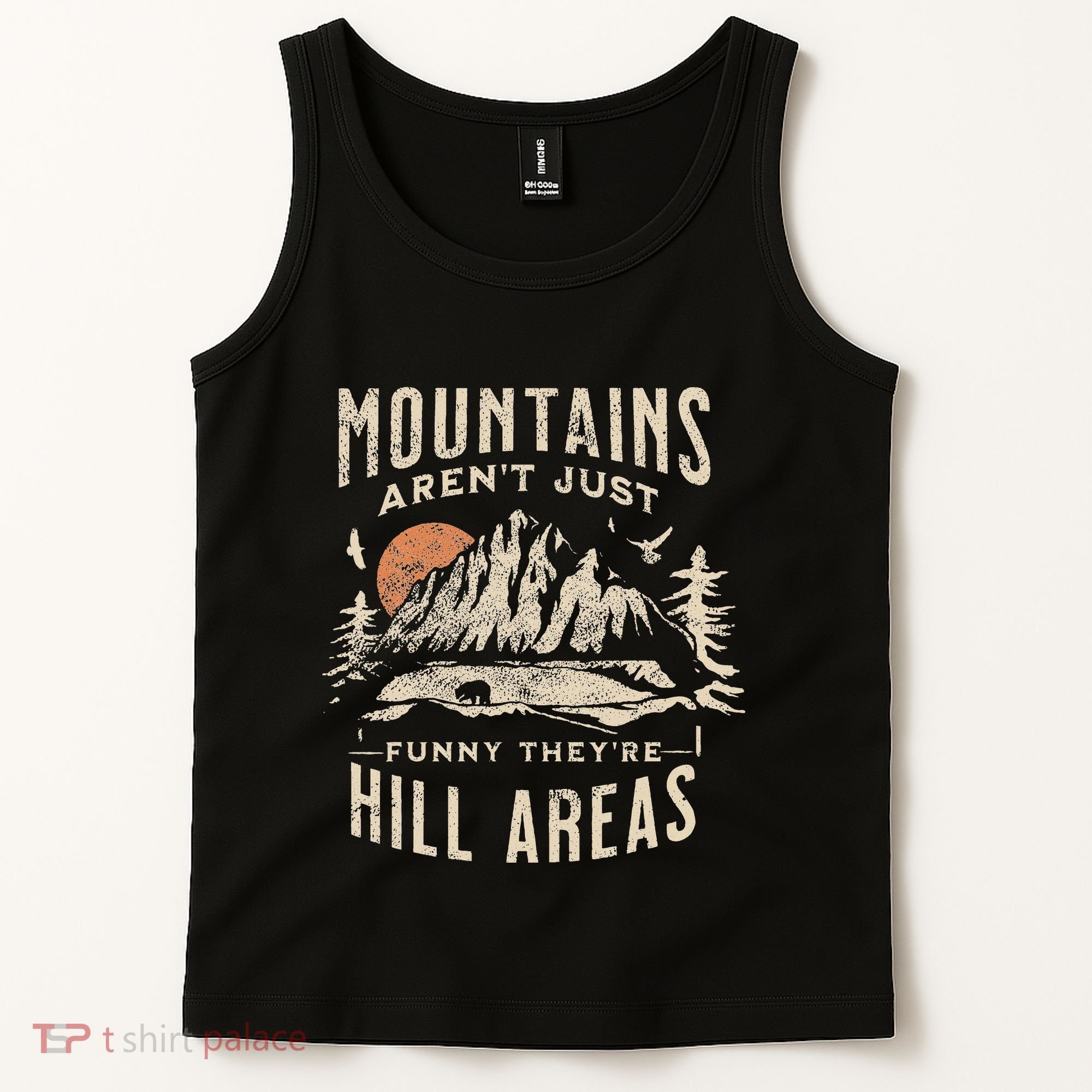 Mountains ArenT Funny TheyRe Hill Areas Dad Joke Word Pun Tank Top