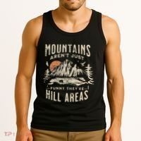 Mountains ArenT Funny TheyRe Hill Areas Dad Joke Word Pun Tank Top thumb 3