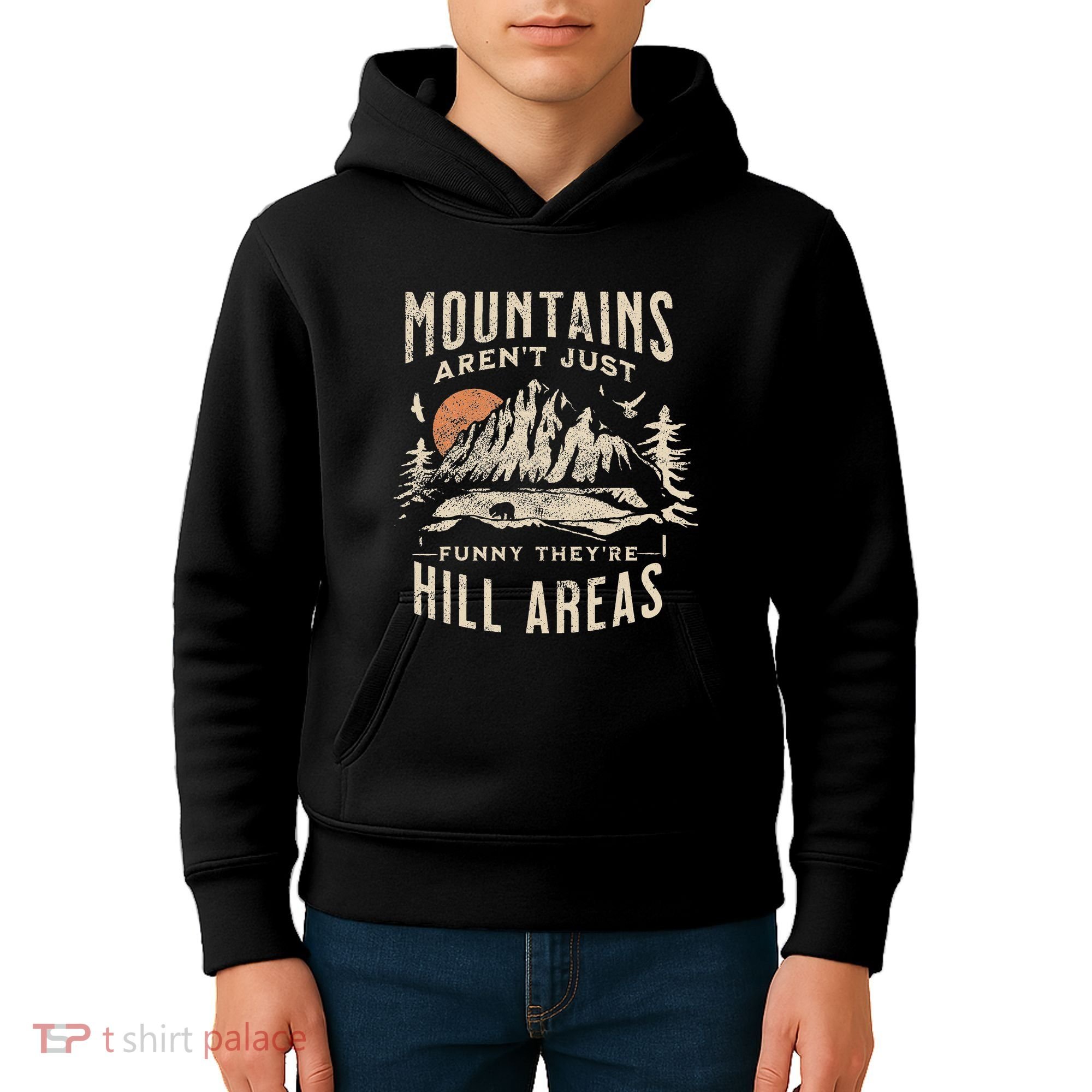 Mountains ArenT Funny TheyRe Hill Areas Dad Joke Word Pun Kids Hoodie