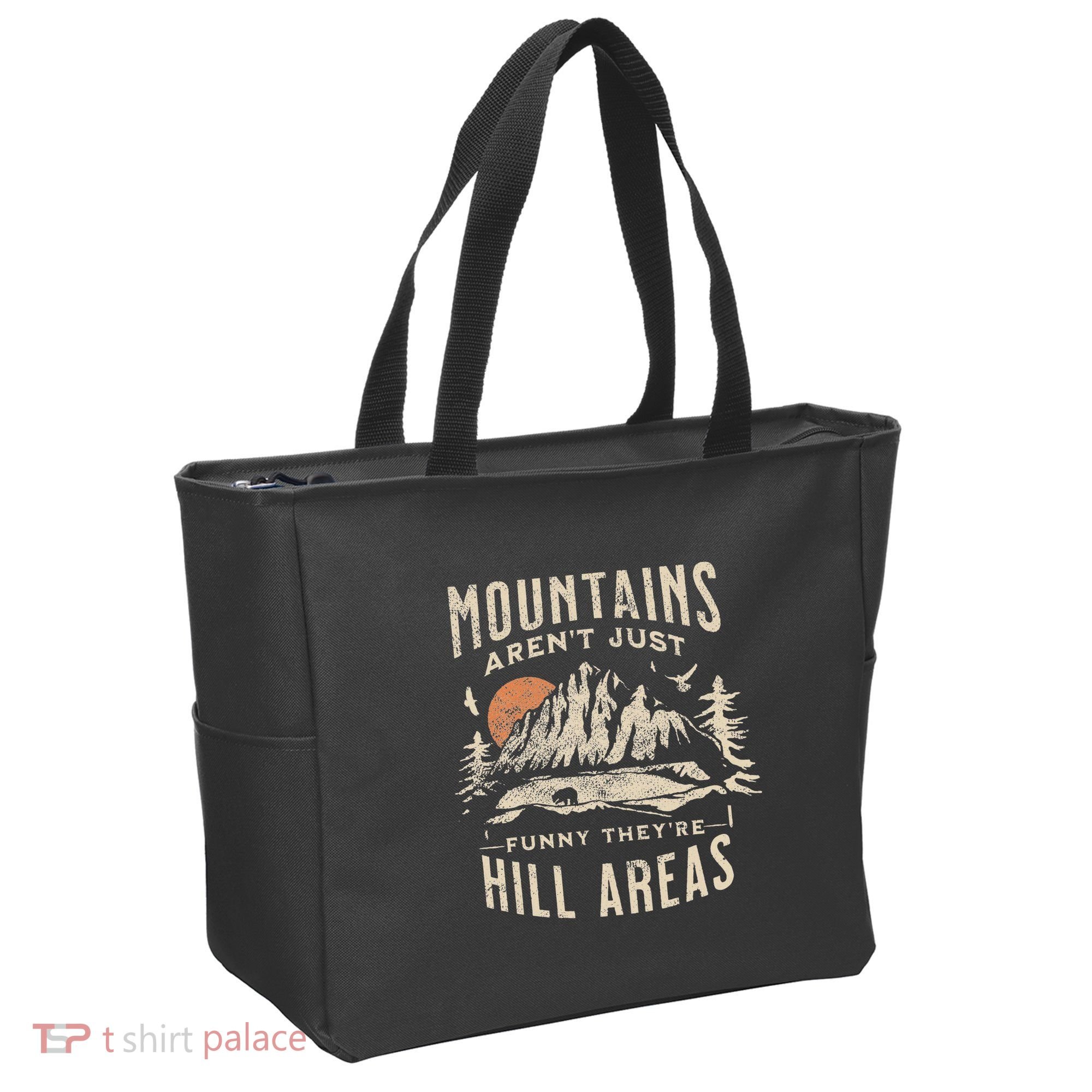 Mountains ArenT Funny TheyRe Hill Areas Dad Joke Word Pun Tote Bag