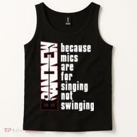 Mics Are For Singing Not Swinging Tank Top thumb 2