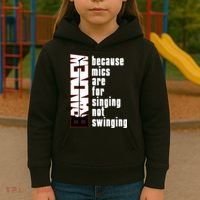 Mics Are For Singing Not Swinging Kids Hoodie thumb 3