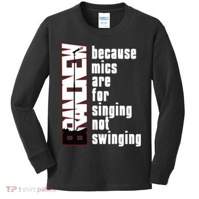 Mics Are For Singing Not Swinging Kids Long Sleeve Shirt