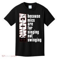 Mics Are For Singing Not Swinging Kids T-Shirt thumb 0
