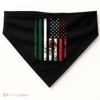 Mexican American Flag Mexican Roots Mexico America USA-Made Doggie Bandana thumb 0
