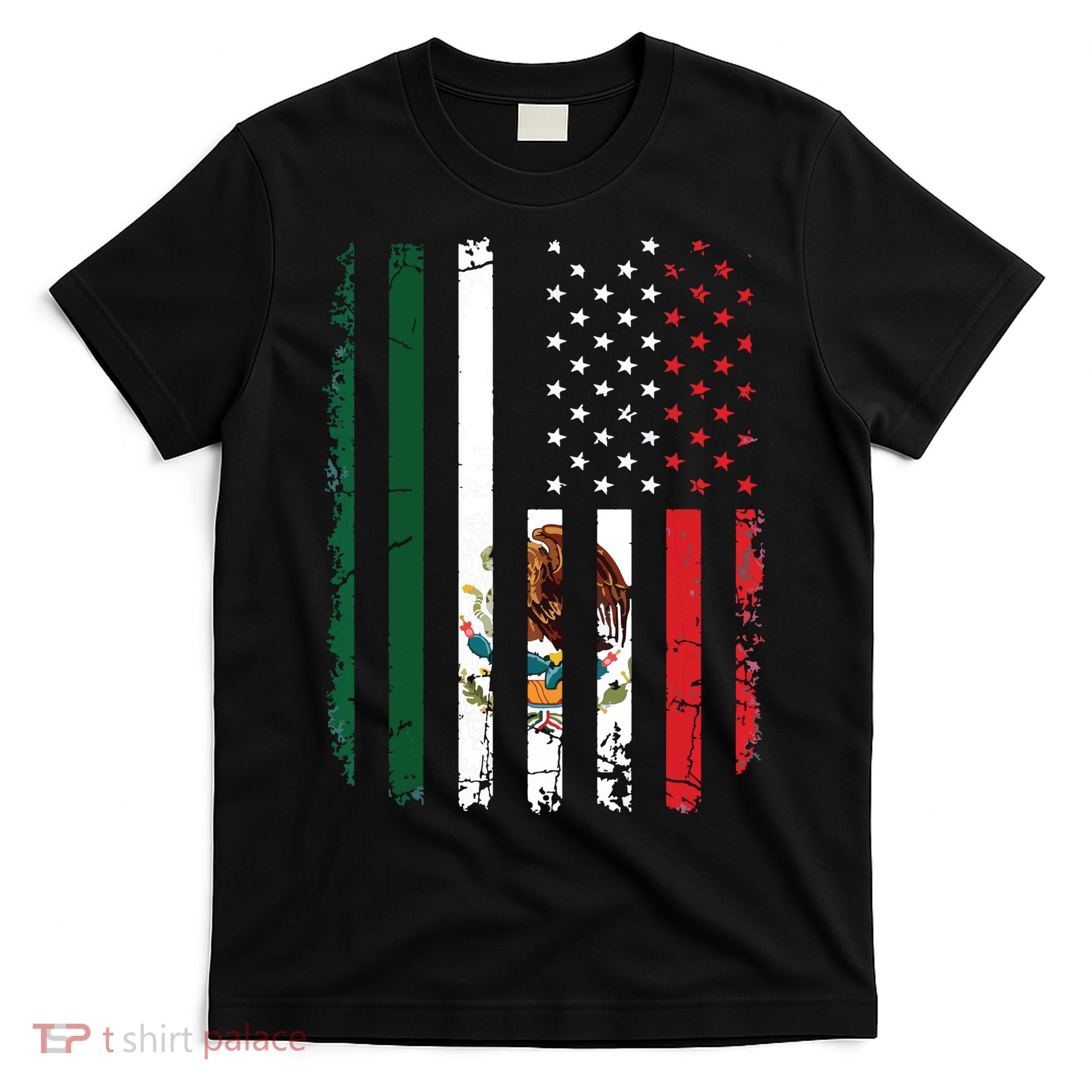 Mexican American Flag Mexican Roots Mexico America T-Shirt