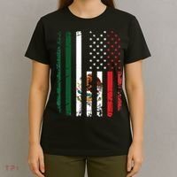 Mexican American Flag Mexican Roots Mexico America T-Shirt thumb 4