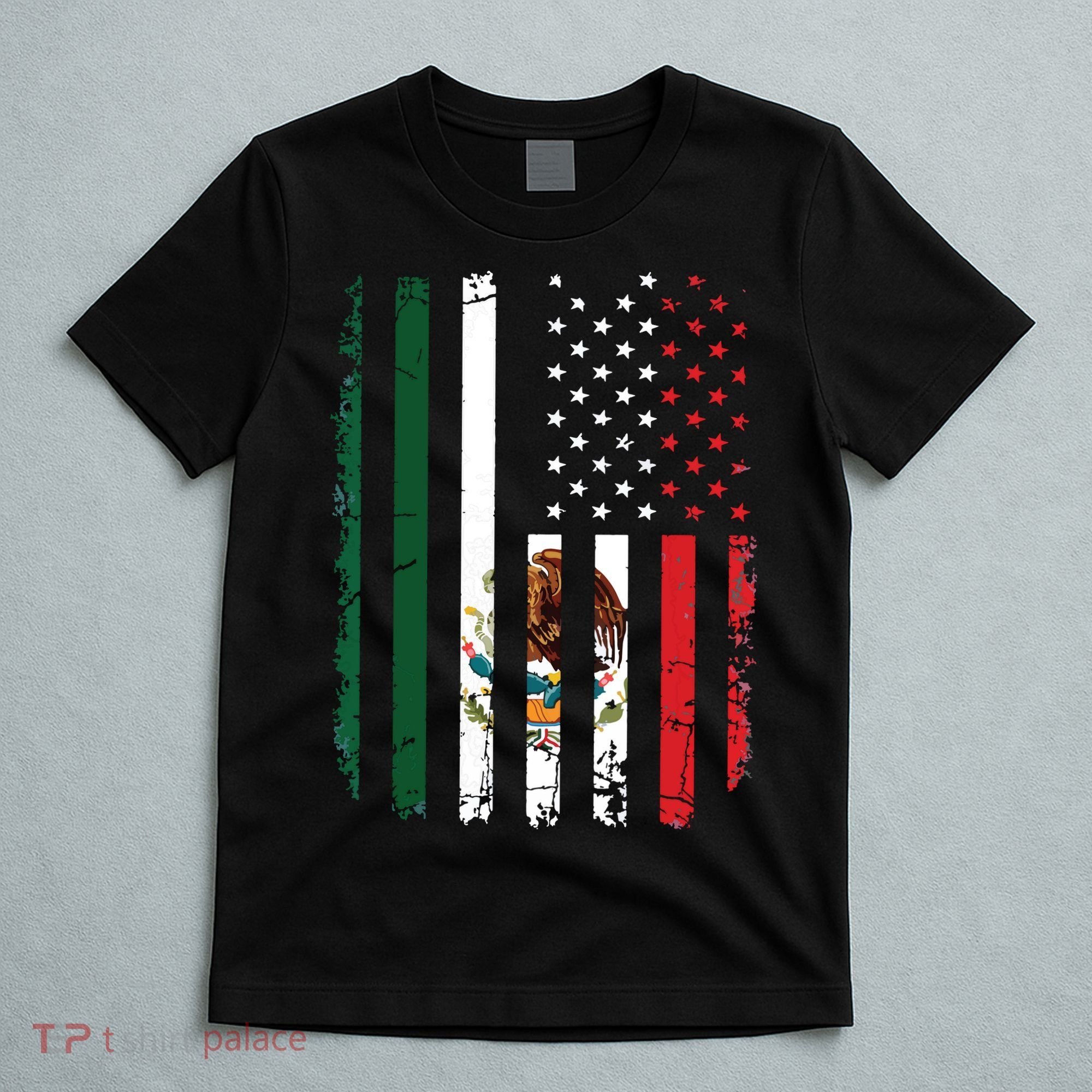 Mexican American Flag Mexican Roots Mexico America T-Shirt
