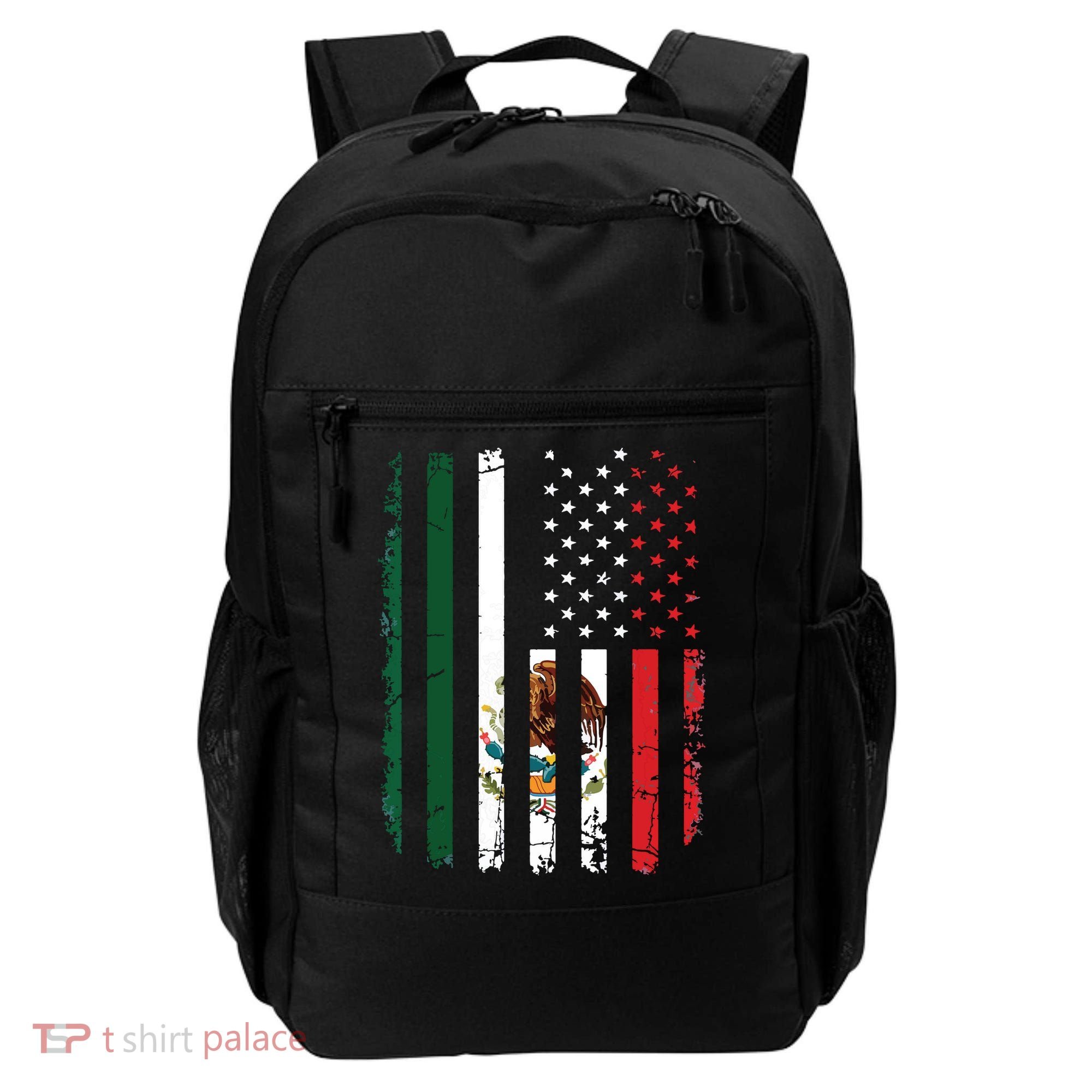 Mexican American Flag Mexican Roots Mexico America Backpack