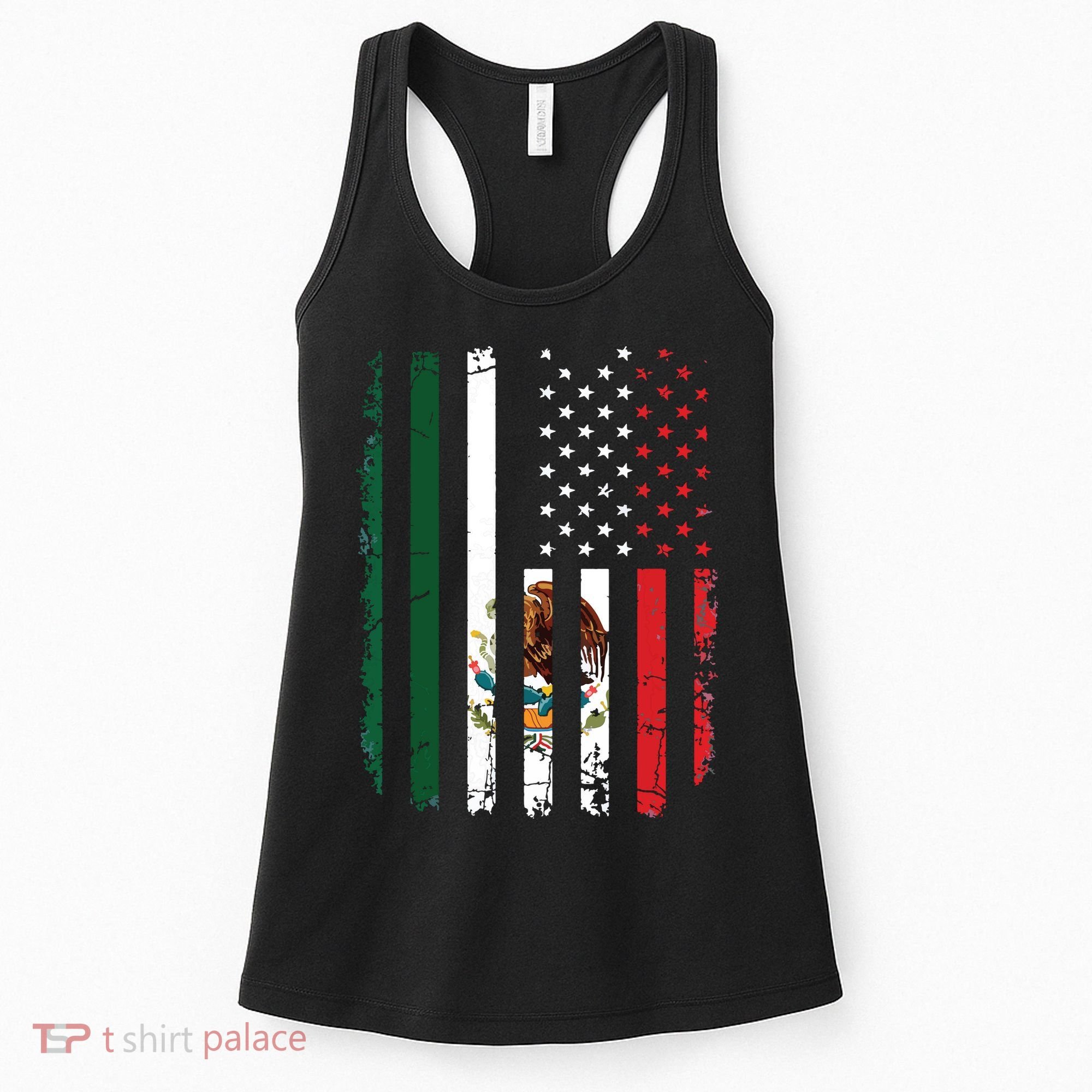 Mexican American Flag Mexican Roots Mexico America Women's Tank Top