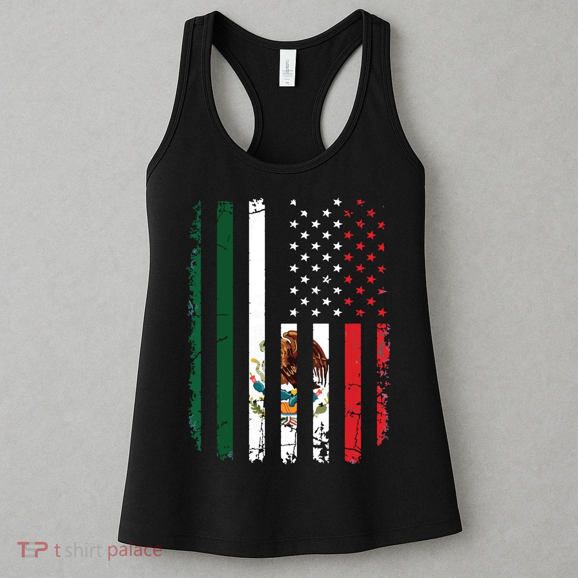 Mexican American Flag Mexican Roots Mexico America Women's Tank Top