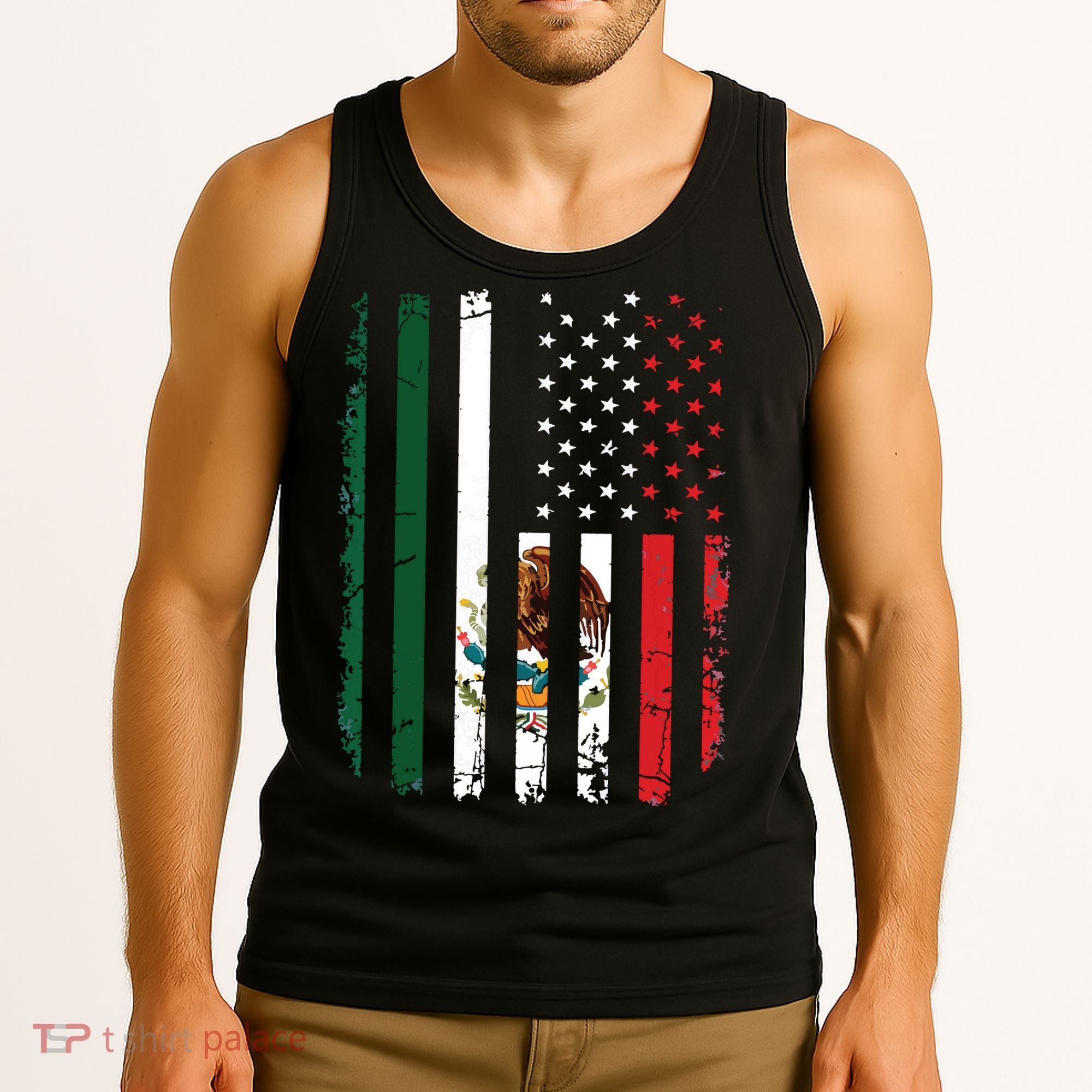 Mexican American Flag Mexican Roots Mexico America Tank Top