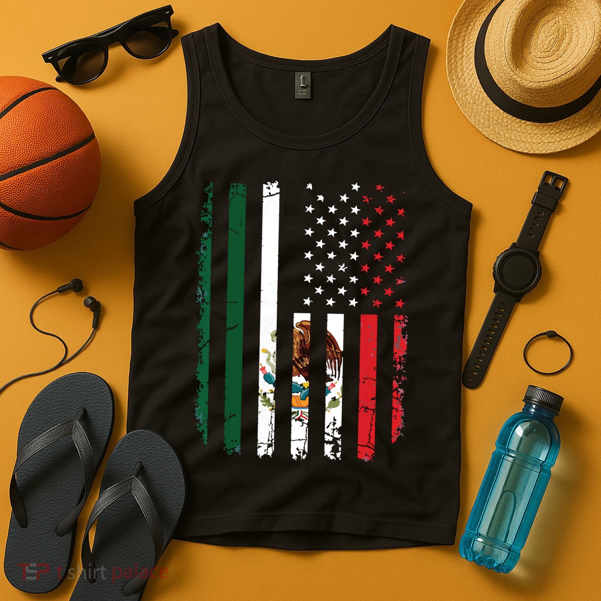Mexican American Flag Mexican Roots Mexico America Tank Top