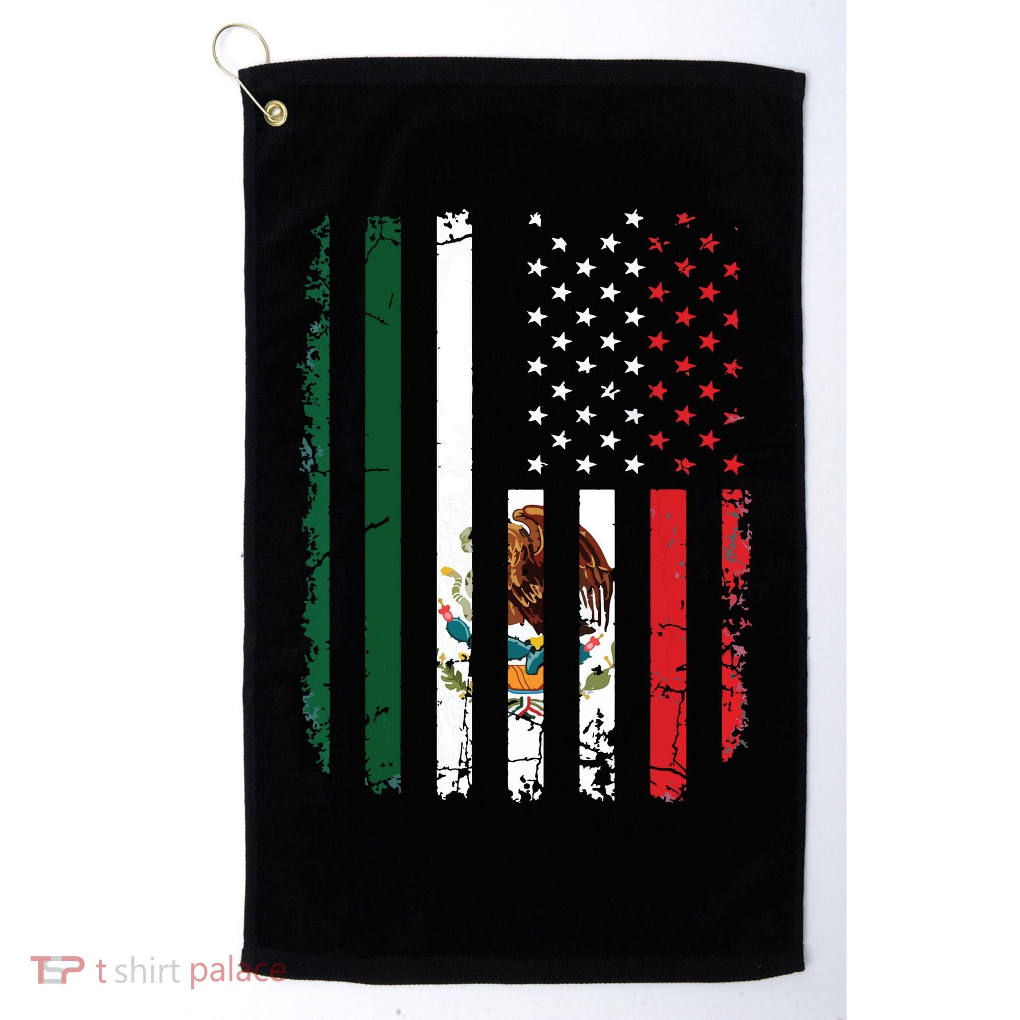 Mexican American Flag Mexican Roots Mexico America Golf Towel