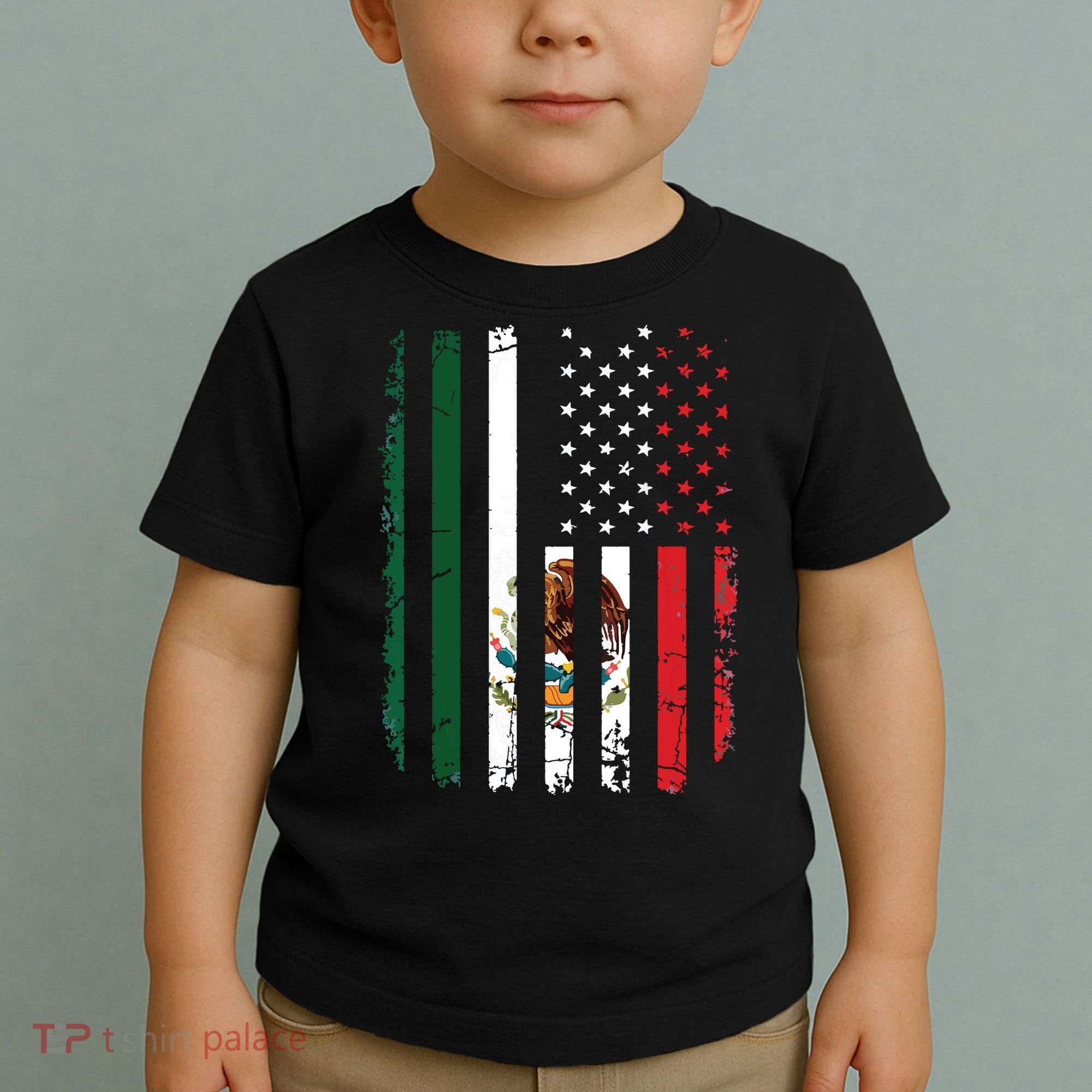 Mexican American Flag Mexican Roots Mexico America Toddler T-Shirt