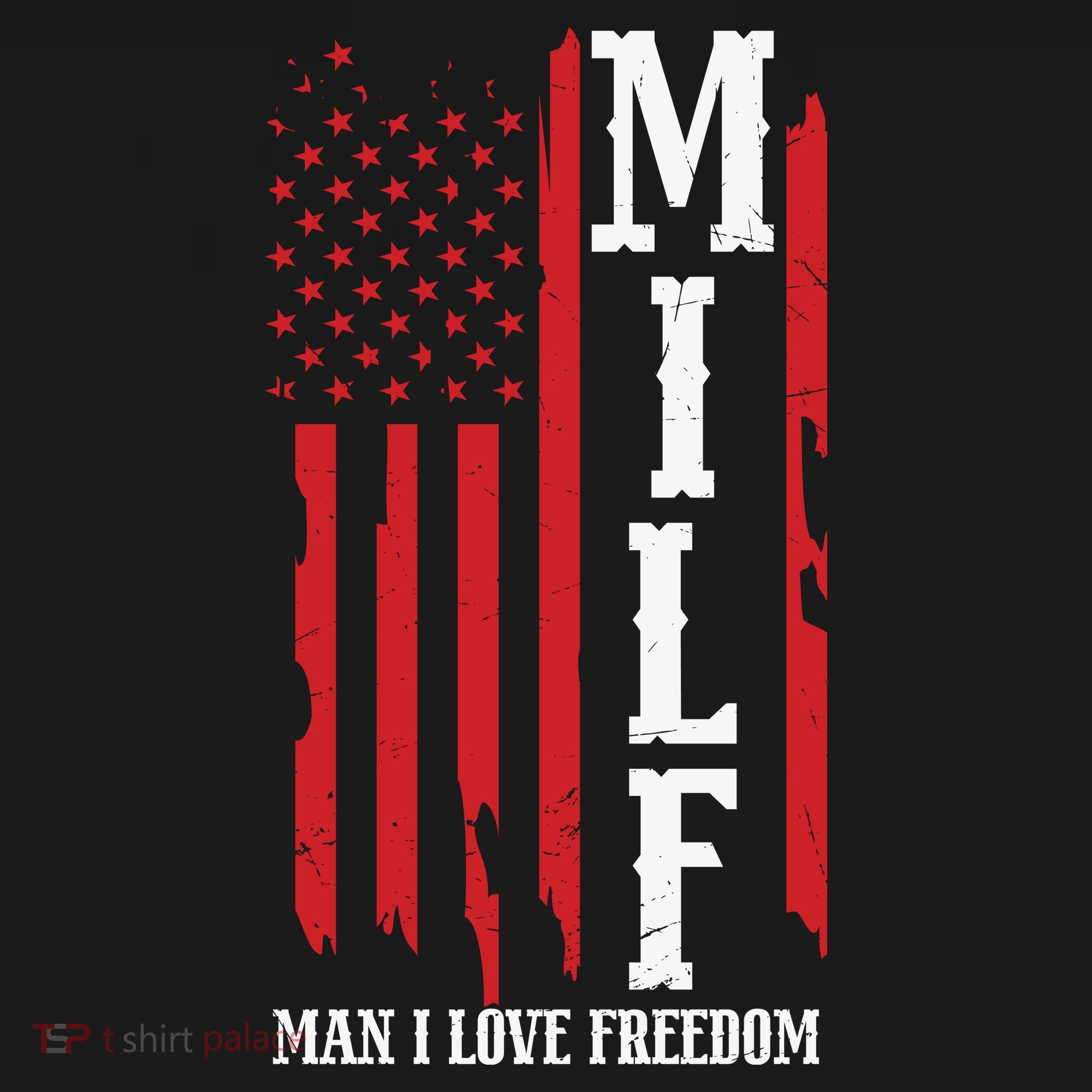 MILF American Flag Man I LIke Freedom 4th Of July Women's Tank Top