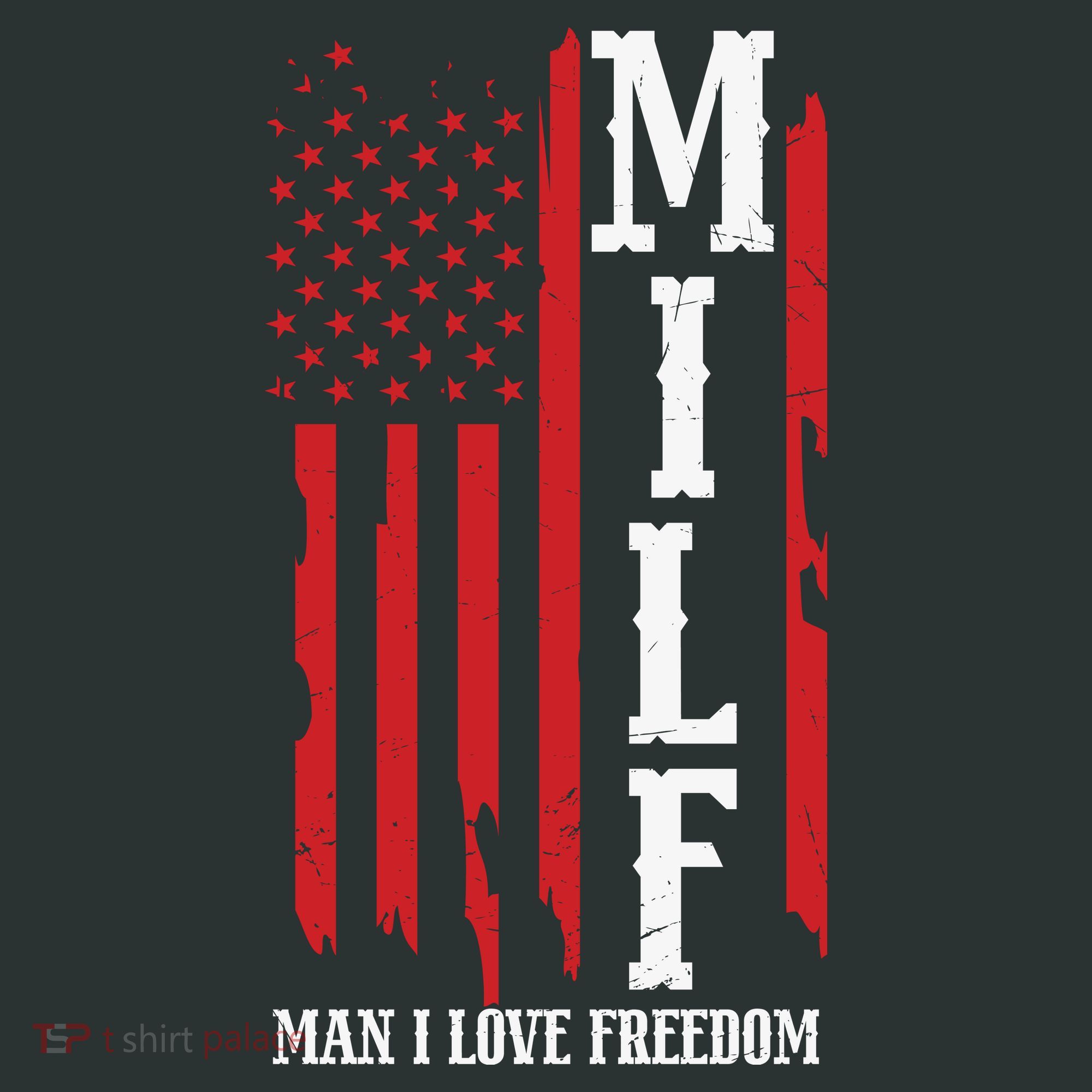 MILF American Flag Man I LIke Freedom 4th Of July Hoodie