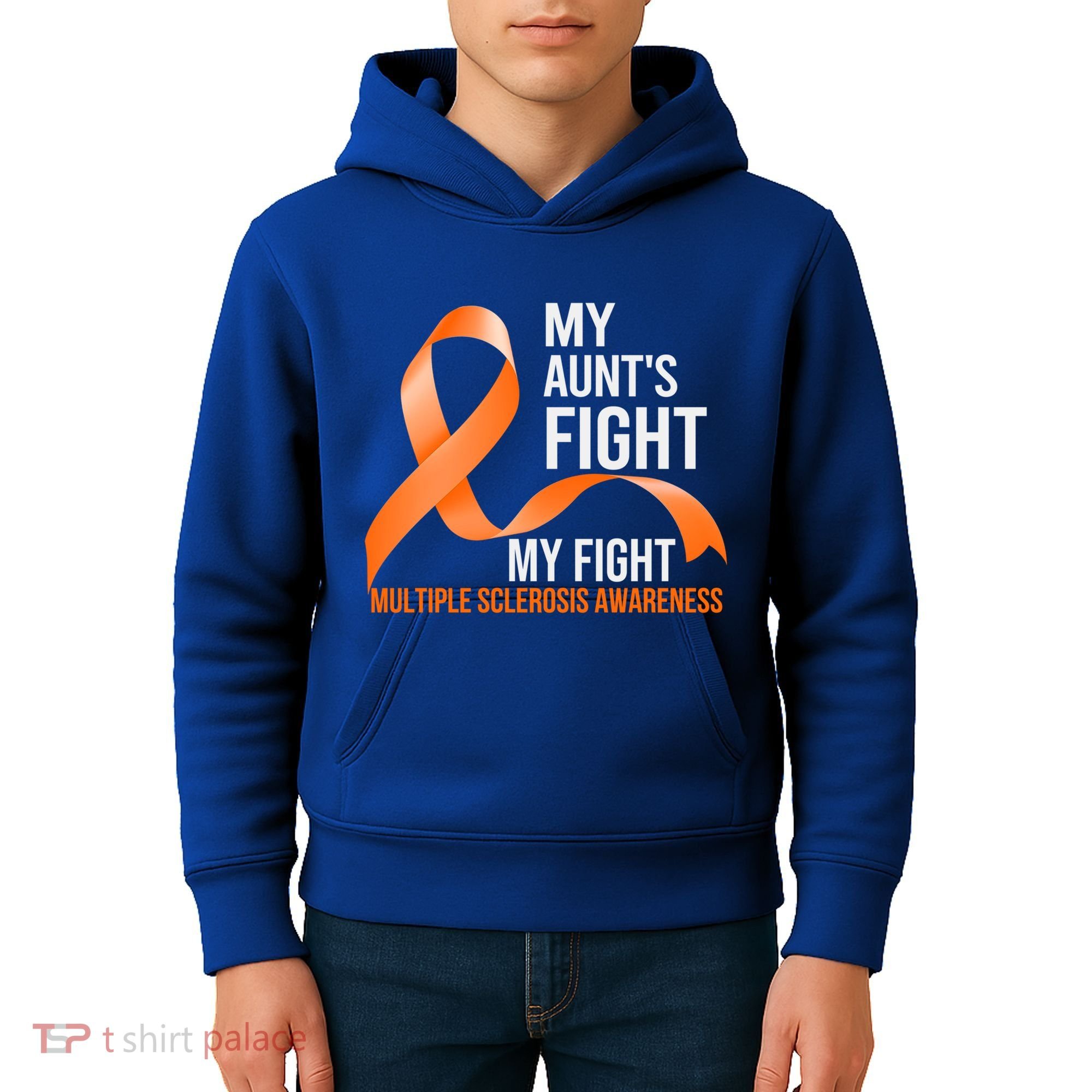My Aunt's Fight My Fight Multiple Sclerosis Ms Warrior Gift Kids Hoodie