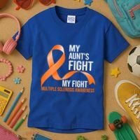 My Aunt's Fight My Fight Multiple Sclerosis Ms Warrior Gift Kids T-Shirt thumb 3