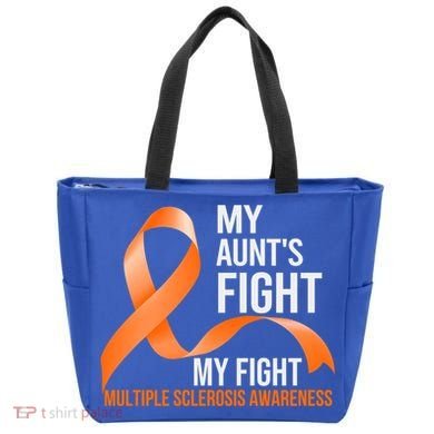 My Aunt's Fight My Fight Multiple Sclerosis Ms Warrior Gift Tote Bag