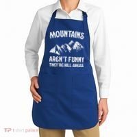 Mountains ArenT Funny TheyRe Hill Areas Funny Hiking Pun Apron thumb 2