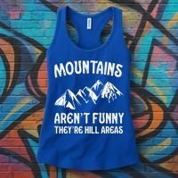 Mountains ArenT Funny TheyRe Hill Areas Funny Hiking Pun Women's Tank Top thumb 3