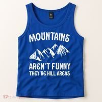 Mountains ArenT Funny TheyRe Hill Areas Funny Hiking Pun Tank Top thumb 2